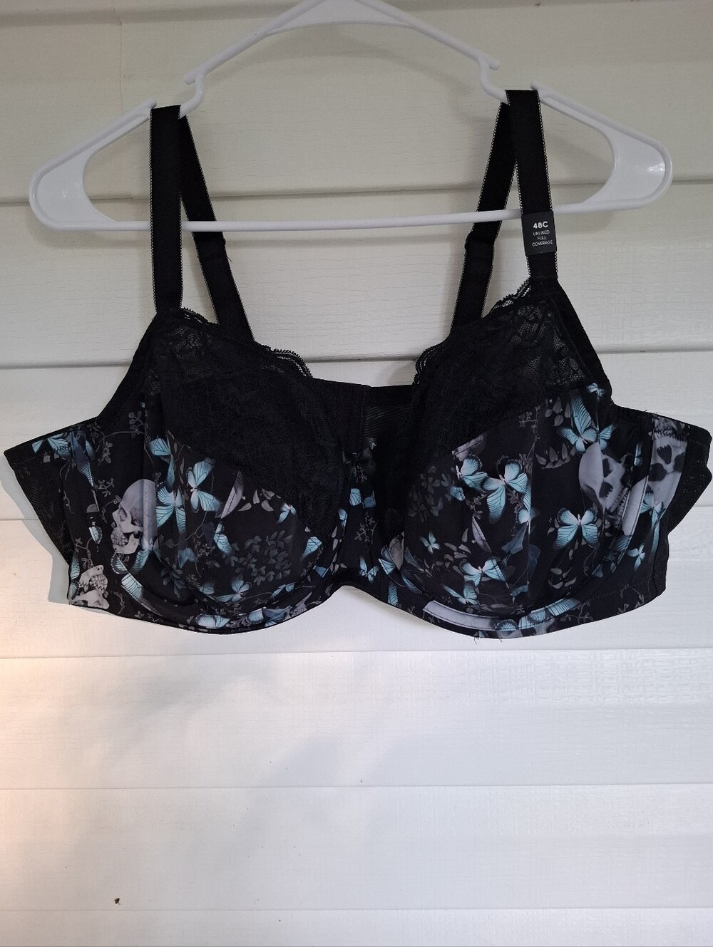 Torrid Nightfall Full Coverage Unlined Lace Trim Bra NWT 48C